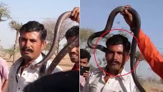 Snakebite kills man after the reptile was forcefully garlanded around neck [upl. by Rahcir]