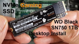 WD Black SN750 SSD Installation 1TB  How to install m2 SSD  NVMe Gaming [upl. by Arved991]