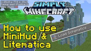 How to use MiniHud and Litematica Fabric Mods Tutorial  Simply Minecraft Java Edition 116 [upl. by Ahsla974]