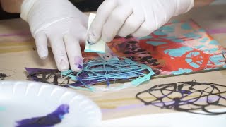 How To Create Your Own Stencil  Mixed Media Techniques [upl. by Jenne]