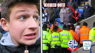 PRESTON FANS IN BOLTON END KICKED OUT  Bolton vs Preston Vlog [upl. by Ynaffat]