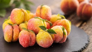 Peach Cookies  Pesche Dolci  with Peach Jam and Nut Filling [upl. by Eintruoc]