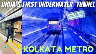 India’s First Underwater Tunnel Metro CAB RIDE Kolkata  Howrah to Esplanade  First Day Metro Ride [upl. by Einnek]