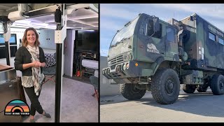 6x6 Military Vehicle Tiny House With Slide Outs  Elevator Bed [upl. by Winstonn722]