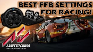 Assetto Corsa BEST Logitech G29  G920  G923 Force Feedback Settings for racing [upl. by Nehemiah]