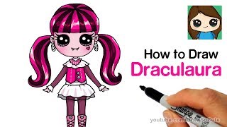 How to Draw Draculaura  Monster High [upl. by Mattson]