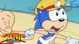 The Adventures of Sonic The Hedgehog Slowww Going  Classic Cartoons For Kids [upl. by Leunad55]