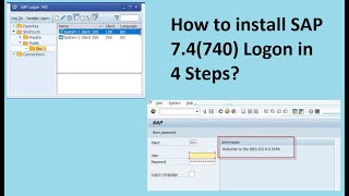 How to Install SAP GUI for Windows with SAP NetWeaver Version 74740 [upl. by Becka]