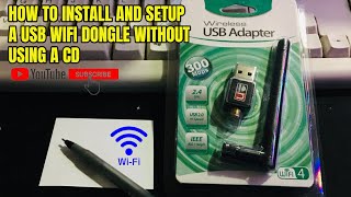 HOW TO INSTALL AND SETUP A USB WIFI DONGLE [upl. by Easton]