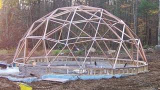 Geodesic Dome Greenhouse  Part 8  ASSEMBLING THE DOME [upl. by Sandy]