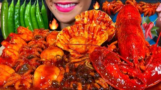 ASMR SPICY SEAFOOD BOIL makanan laut pedas 먹방 MUKBANG MASSIVE Eating Sounds [upl. by Liagibba]