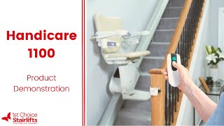 Handicare 1100  Straight Stairlift Review and Demonstration  How a stairlift works [upl. by Tripp450]