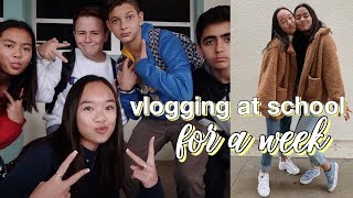 vlogging at school FOR A WEEK  Nicole Laeno [upl. by Marlen]