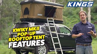 Introducing Kings Kwiky MKII Hard Shell Rooftop Tent  NEW Bracing System  2min Setup [upl. by Imray274]