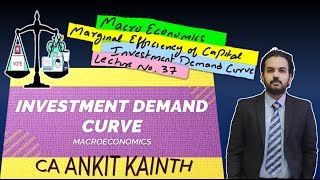 investment demand curve marginal efficiency of capital  irr economics lecture 37 macroeconomics [upl. by Azaleah518]