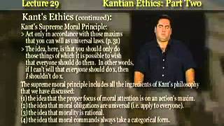 Introduction to Philosophy Lecture 29  Kantian Ethics II [upl. by Colman]