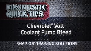 Diagnostic Quick Tips  Chevrolet® Volt Coolant Pump Bleed [upl. by Rabah]