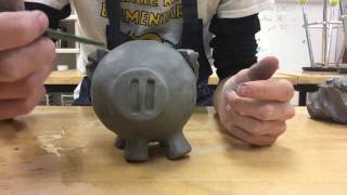 How to make a Clay Piggy Bank [upl. by Auhso]