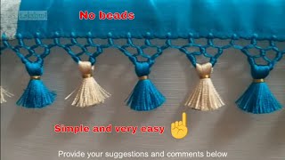 I MASTERED Saree Kuchu Tassel Without Beads in Just 10 Minutes [upl. by Jardena602]