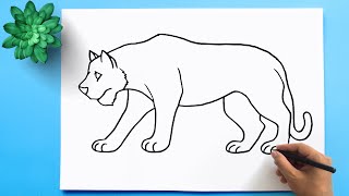 Easy Tiger Drawing 🐅 How to Draw Royal Bengal TIGER 🐯 [upl. by Araed]