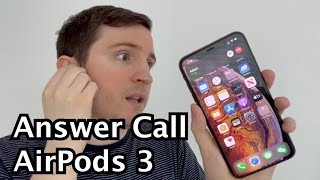 AirPods 3rd Gen How to Answer Call or Hang Up Phone [upl. by Hahnke]