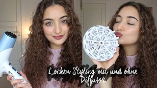 Locken mit oder ohne Diffusor föhnen Das ist das Ergebnis [upl. by Llehsyt958]