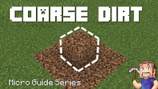 Coarse Dirt  Minecraft Micro Guide [upl. by Bryant]