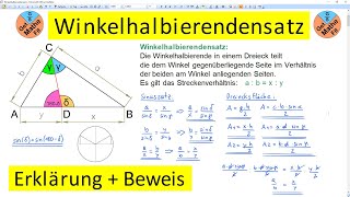 Winkelhalbierendensatz  Erklärung  Beweis [upl. by Anrehs]