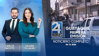 Noticiero de Guayaquil Primera Emisión 061224 [upl. by Enneibaf]