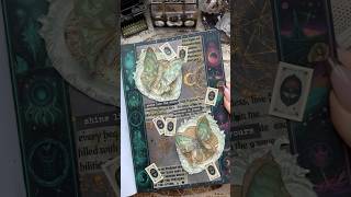 ASMR journal green universe🪲🐉💚asmr journal journalwithme journaling scrapbooking fyp diy [upl. by Yeltsew673]