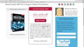 Roxio Creator NXT 2  How to use a coupon code at SoftwareVouchercom [upl. by Haman]