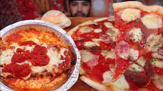 ASMR NO TALKING PIZZA amp LASAGNA MUKBANG [upl. by Siger]