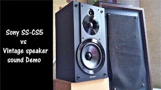 Stereo  Sound Demo Sony SSCS5 vs Vintage speakers [upl. by Hola]