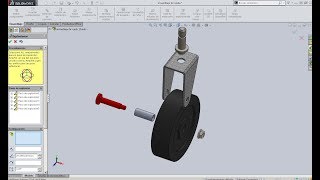 Ensamble de rueda de maquina Solidworks [upl. by Pallas]