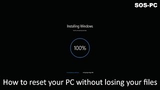 How to Reset your PC Or Reinstall Windows 10 Without losing your Files PC and Laptop [upl. by Nilyarg433]