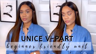 Natural VPart Wig Beginner Friendly Install ft Unice HairNo Glue No Fuss Undetectable [upl. by Elak]