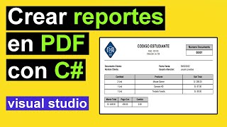 Como crear reportes en PDF con C ✅ fácil y completo ✅ [upl. by Akemahc]