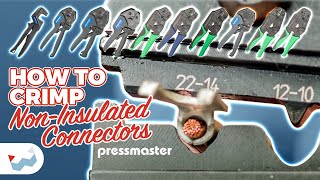 How to Crimp NonInsulated Connectors with Pressmaster Crimpers [upl. by Carmita]