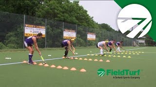 Touches amp Checks │ Cone Drill │ Field Hockey Training with Amy Cohen [upl. by Arihaz]