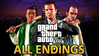 GTA 5  All Endings  Final Missions First Person Gold Medal Guide  PS4 [upl. by Latnahc]