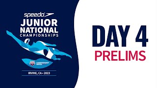 Day 4 Prelims  2023 Speedo Junior National Championships [upl. by Ecreip]