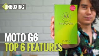 Moto G6 Unboxing Top 6 Features [upl. by Bently]