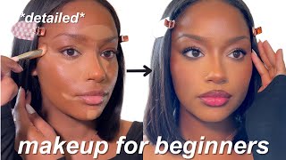 step by step guide to beginner makeup  how to apply what brushes to use etc detailed [upl. by Doolittle]