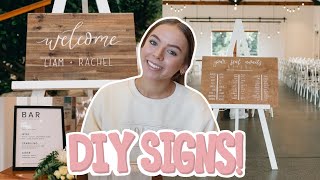 HOW TO MAKE DIY WEDDING SIGNS  affordable amp no Cricut needed [upl. by Latrice612]