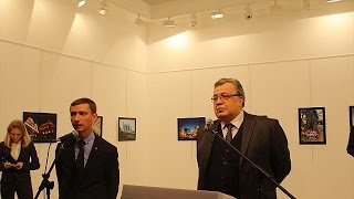 Russias ambassador to Turkey assassinated in Ankara [upl. by Hselin]