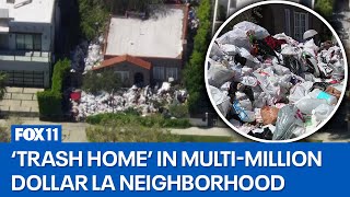 Milliondollar LA home filled with trash becoming an eyesore of Fairfax District [upl. by Einnel593]