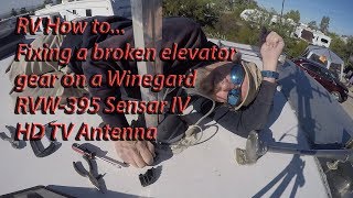 RV How to Fixing a broken Winegard RVW395 Antenna elevator gear [upl. by Pacifica]