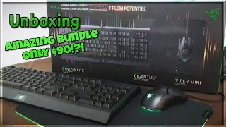 Unboxing The Razer Viper Mini Cynosa Lite and Gigantus V2 Razer Canada Esports Bundle [upl. by Eyt]