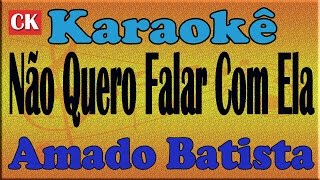 Amado Batista  Não Quero Falar Com Ela  KARAOKE [upl. by Amsab807]