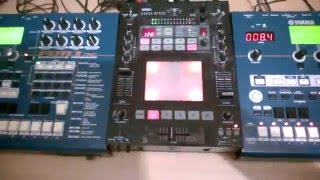 Yamaha RM1x MISC3 quotTwice the funquot Two RM1Xs and one Korg Kaoss Mixer KM2 [upl. by Amari]